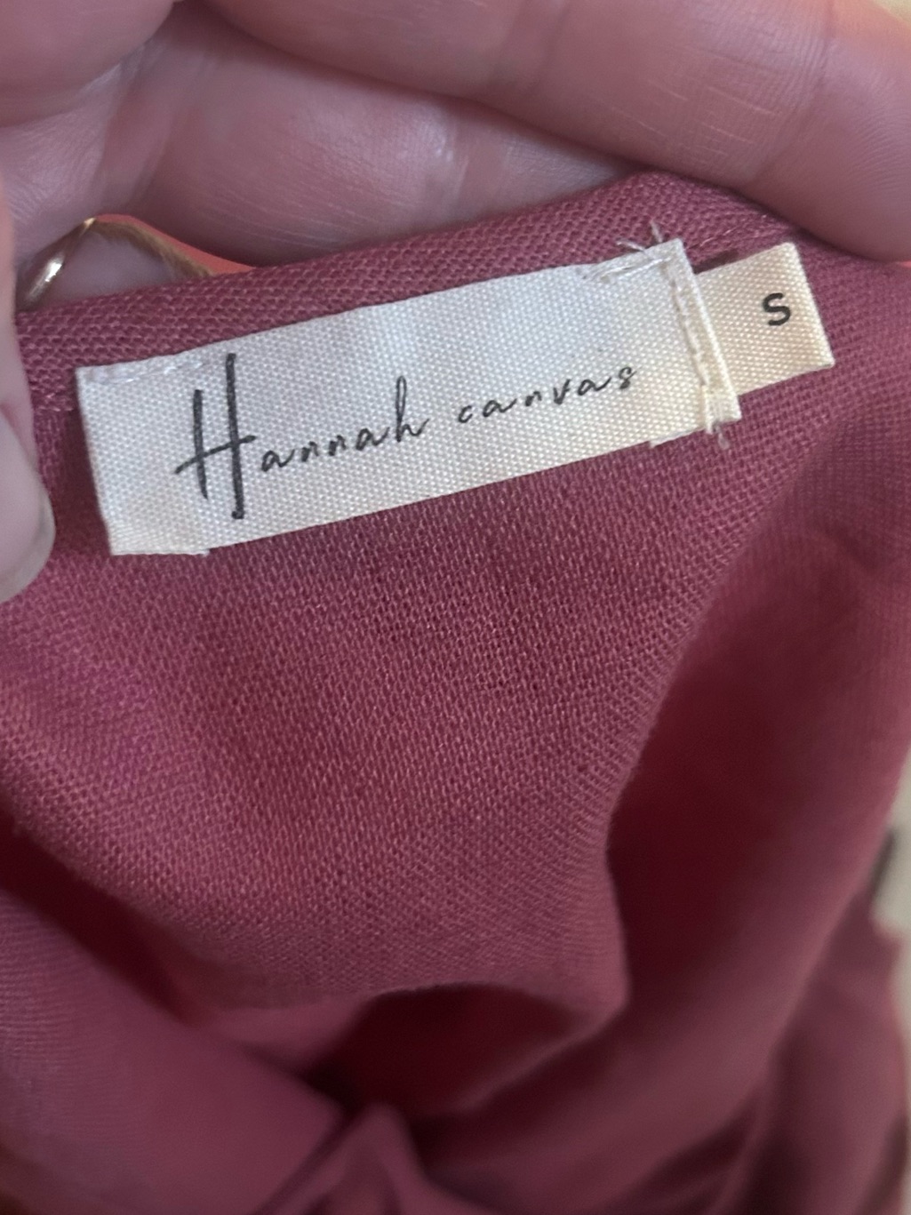 Hannah Canvas Linen Cami Dress Size Small | Prairie Peasant Cottagecore Rust — image 4 of 6